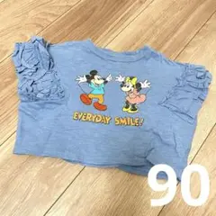[美品]可愛い！ミッキー ミニー フリル袖 pTシャツ