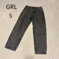 グレイル デニム パンツ ブラック ストレート ハイウエスト Sのサムネイル