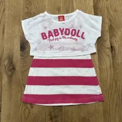 BABYDOLL ストライプワンピース 80サイズ