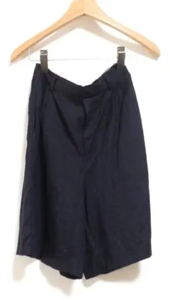 GUキュロットスカートM黒 綿レーヨン