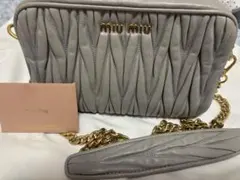 ♥*読様 【今月で削除】miu miu マテラッセ ショルダーバッグ - メルカリ