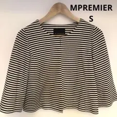 M-premier エムプルミエ　ストライプ ノーカラージャケット36のサムネイル