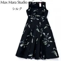 未使用級✨ マックスマーラ シルク100% シャツワンピース 気球柄 総柄 40 未使用級✨ マックスマーラ シルク100% シャツワンピース 気球柄 総柄