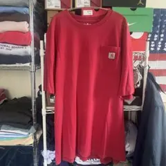 Carhartt ポケット付きレッドTシャツ