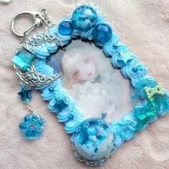 ホイップデコケース　硬質ケース　トレカケース　b8　猫　レジン雲　肉球　月　星空