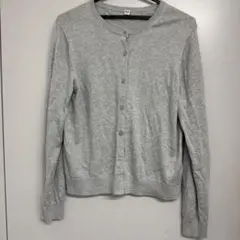 【美品】ユニクロ UNIQLO クルーネックカーディガンXL グレー