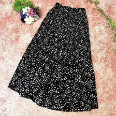 Radaristaラダリスタ　プリーツロングスカート　変形ドット　ダルメシアンのサムネイル