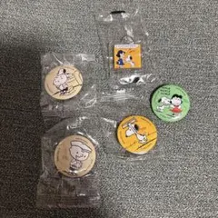 スヌーピー 缶バッジ キーホルダー 4点セット くら寿司