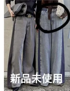 Re:EDIT コットンデニムパネルワイドパンツのサムネイル