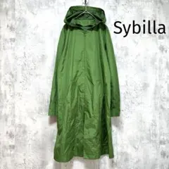 【Sybilla】シビラ 撥水加工 スプリングコート レインコート 緑 M~Lのサムネイル