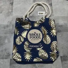 新品タグ付き　ホールフーズ　エコバッグ　ハワイ　パイナップル　タグアロハ
