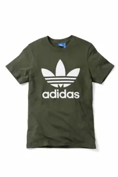 （美品）adidas アディダス　カーキー　トレフォイルロゴTシャツ M