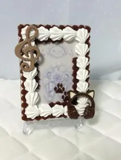 ホイップデコ　B8 硬質ケース　トレカケース　猫耳　ヘッドホン　茶色　ブラウン