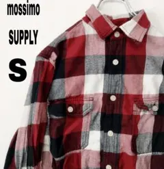 usa古着 mossimo SUPPLY ネルシャツ　S レッド　ブラック　白のサムネイル