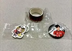 くら寿司ビッくらポン　研磨めじるしチャーム＆音駒マスキングテープ 黒尾缶バッジ