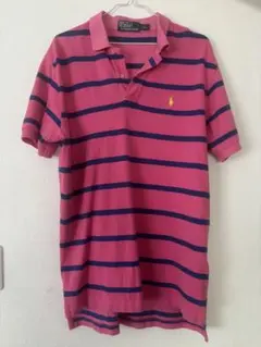 Polo Ralph Lauren ポロシャツ ピンク 青 ストライプ 半袖