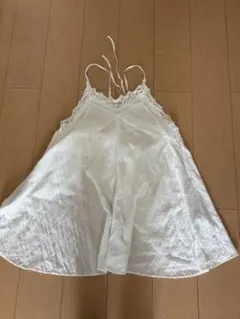 ニコアンド　バテンレースフレアキャミワンピース