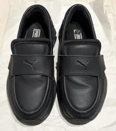 PUMA ローファー スニーカー 厚底 ブラック 22cm