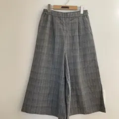 earth music&ecology チェック柄 ワイドパンツ ガウチョパンツ