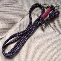 Topologie スマホストラップ ロープ ６mm ネイビー×オレンジ