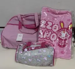 メゾピアノ新品ボストンバッグ&タオル&ミニビニールバッグ3点SETのサムネイル