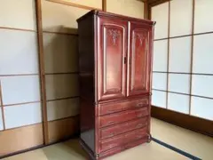 大塚化学 モアレ2 大型 整理タンス 天然木 婚礼家具 洋服タンス 昭和レトロ 大塚化学 モアレ2 大型 整理タンス 天然木 婚礼家具 洋服タンス 昭和