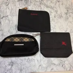 【未使用品級】BURBERRY ポーチ セット売り ノバチェック コスメポーチ