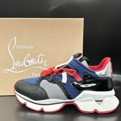 【新品】クリスチャンルブタン レッドランナー スニーカー メンズ レザー 黒