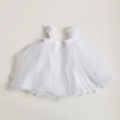 ホワイト チュール ベビードレス　90cm