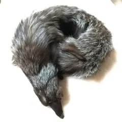 リアルファー マフラー 狐 キツネ フォックス 顔付き 襟巻き 毛皮