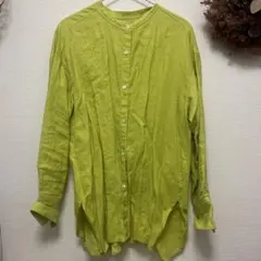 GREEN LABEL RELAXING リネンシャツ ライムグリーンのサムネイル