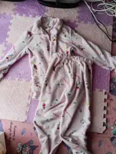 フリース ピンク キャラクター柄 パジャマ
