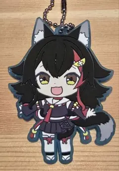 ホロライブ　ラバーキーホルダー　大神ミオ