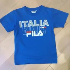 フィラ　ITALIA Tシャツ ブルー　140　吸汗速乾　ビッグロゴのサムネイル