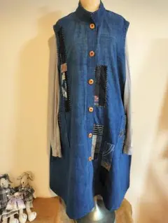 藍染古布リメイクワンピース