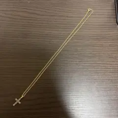 クロスネックレス ゴールドカラー 石付き