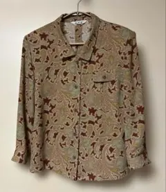 【昭和レトロ】ペイズリー柄 長袖シャツ