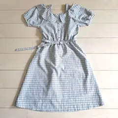 MAJESTIC LEGON グレーチェック柄 オフショルダーワンピース