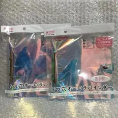 セリア 3つ穴 オーロラバインダー B7サイズ シールバインダー 2点セット