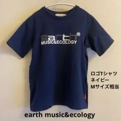 earth music&ecology ロゴTシャツ ネイビー Mサイズ相当