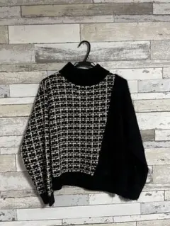 AZUL by moussy ニット セーター ハイネックニット デザインニット