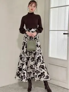 GRL花柄フロッキースカート