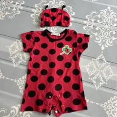 【美品】CROISSANCE BEBE ロンパースと帽子セット 70-80