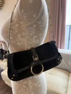 ドルチェ＆ガッバーナ D&G ショルダーバッグ スエード ボア レザー ブラウン ドルチェ＆ガッバーナ D&G ショルダーバッグ スエード ボア レザー