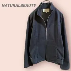 NATURALBEAUTY ノーカラージャケット　ジップアップ　レディース/M