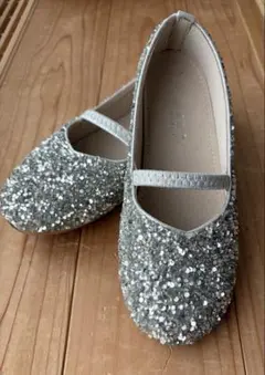 21.5cm ドレスシューズ　シルバー　フォーマル