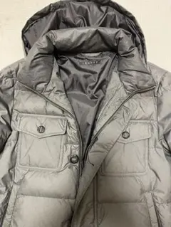 【超美品】theory 軽量ダークグレー フード付き2wayダウンジャケット　L