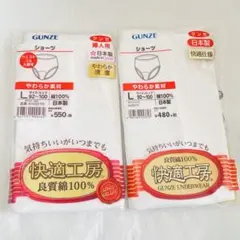 森*ん様 【L】GUNZE ショーツ 快適工房 良質綿100% 肌着 下着 2枚