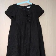Any FAM/黒レース/半袖ワンピース/130cm✨️