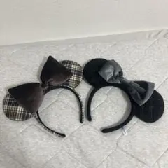 ディズニーキャラクター ミニー耳型カチューシャ 2点セット